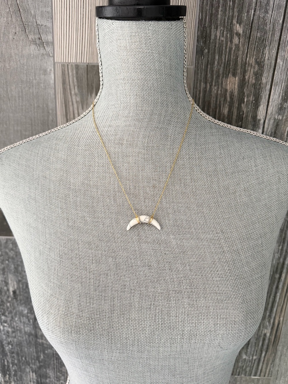 Stella & Dot Curved Horn Necklace